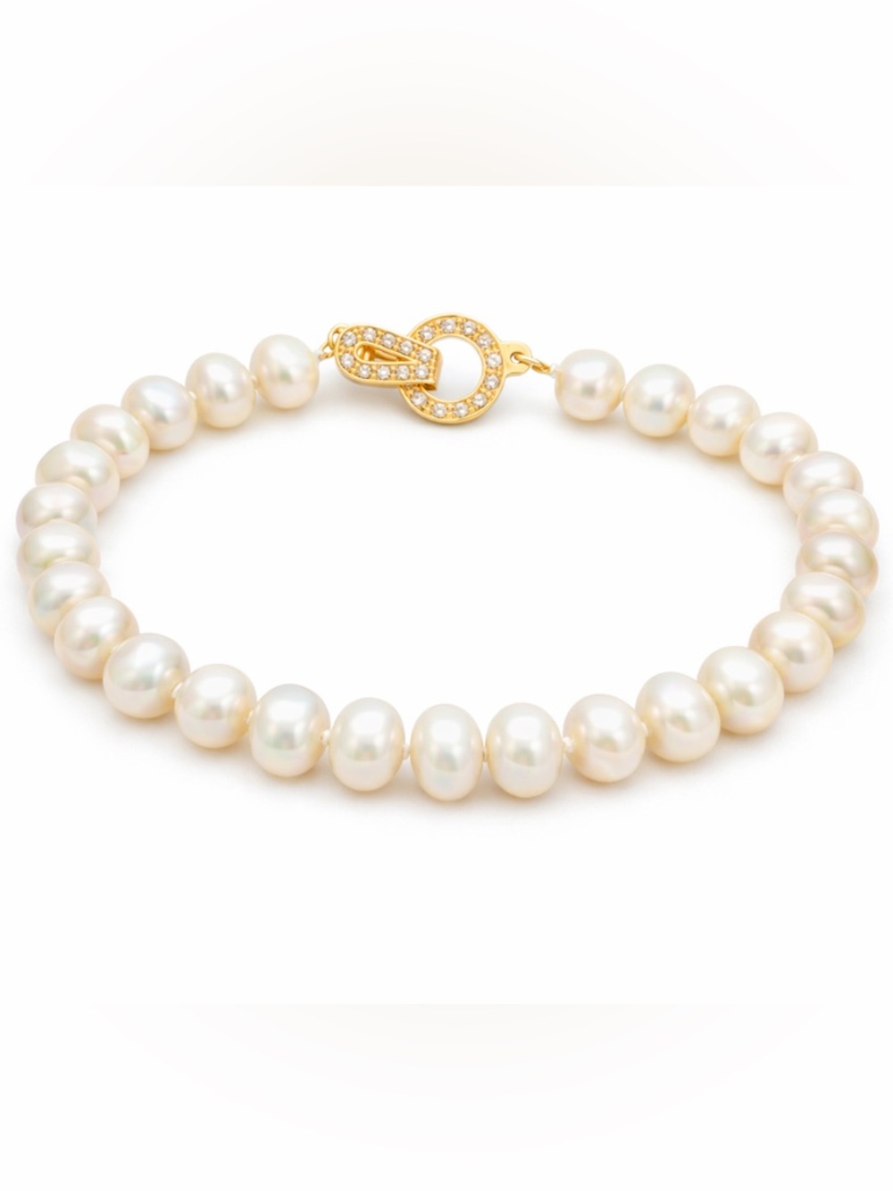 Del Mar Pearl Gold Clasp Bracelet